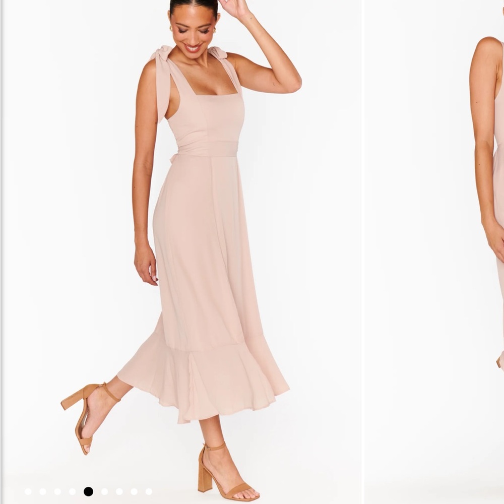 SHOW ME YOUR MUMU Claire midi dress in dusty blush- worn once then dry cleaned - Picture 2 of 4